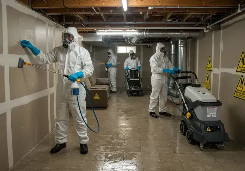 Basement Moisture Removal and Structural Drying process in Fayette County, AL